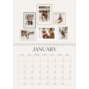 A4 Double Photo Calendar — Wall photo gallery
