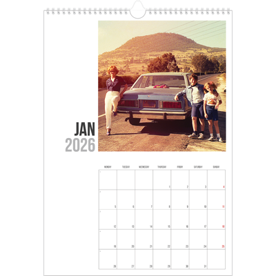 A3 photo calendars — Abbreviated text [January]