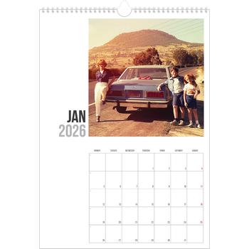 A3 Photo Calendar — Abbreviated text