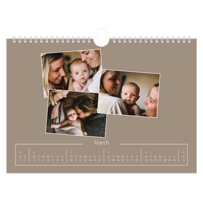 A4 Landscape Photo Calendar — Crafted memories [March]