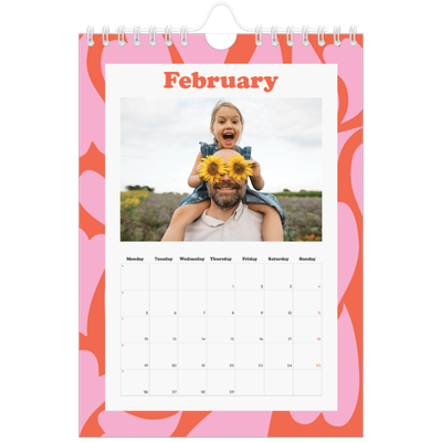 A5 Photo Calendar — Playing with pattern [February]