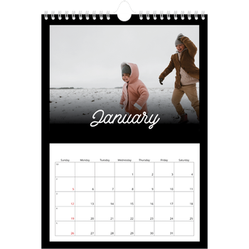 A4 Photo Calendar — Black minimal