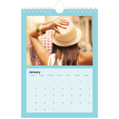 A5 Photo Calendar — Bright and bold [January]