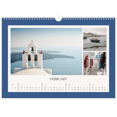 A3 Photo Calendar — Classic colours [February]
