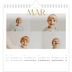 Square calendars  — Big gold text [March]