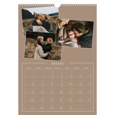 A3 photo calendars — Crafted memories [January]