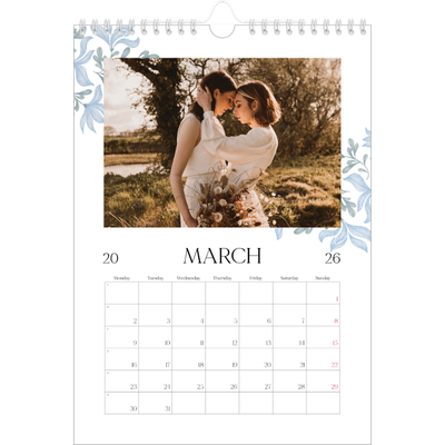 A4 Photo Calendar — Elegant floral [March]