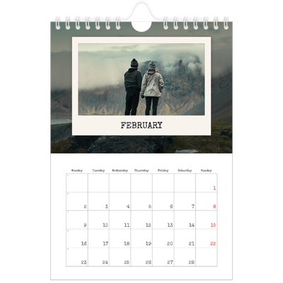 A5 Photo Calendar — The portrait edit [February]