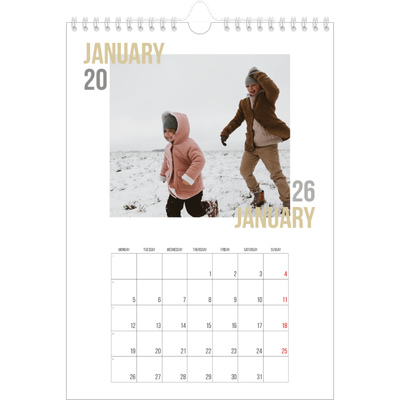 A4 Photo Calendar — Couple type [January]