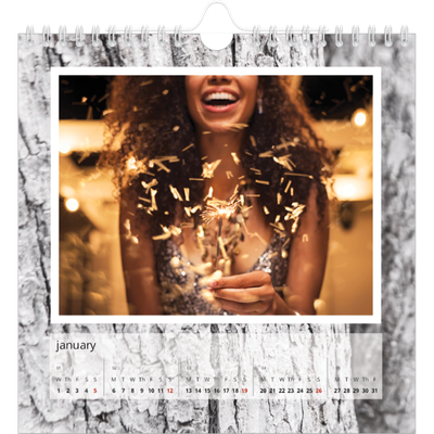 Square calendars  — Tree bark [January]
