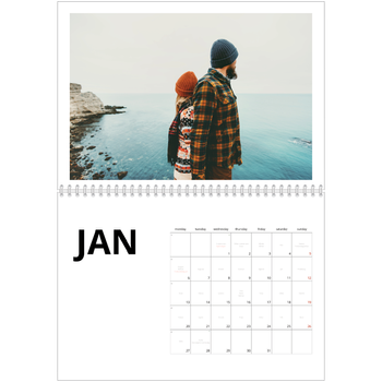 A4 Double Photo Calendar — White space